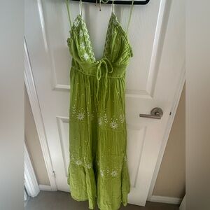 Free People Real Love Embroidered Maxi Dress  size medium